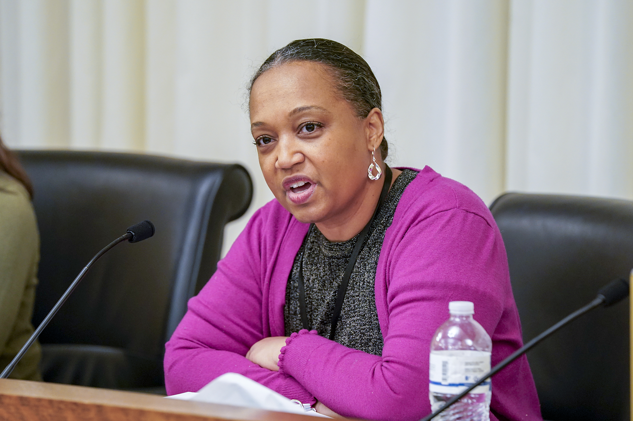 Health Commissioner Brooke Cunningham shares the department’s budget proposal with the House Health Finance and Policy Committee Feb. 10. (Photo by Michele Jokinen)